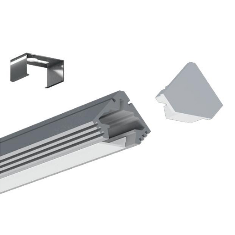 Corner Aluminum LED Strip Channel For 10mm LED Lighting Strips